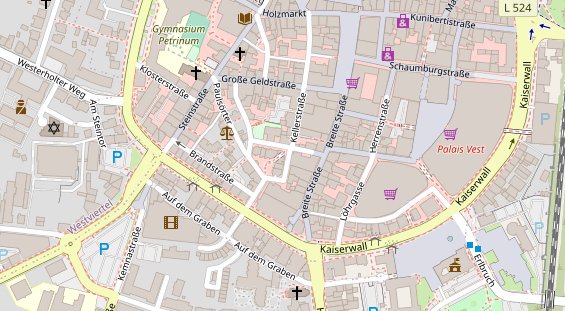 Friseur auf Satellitenbild