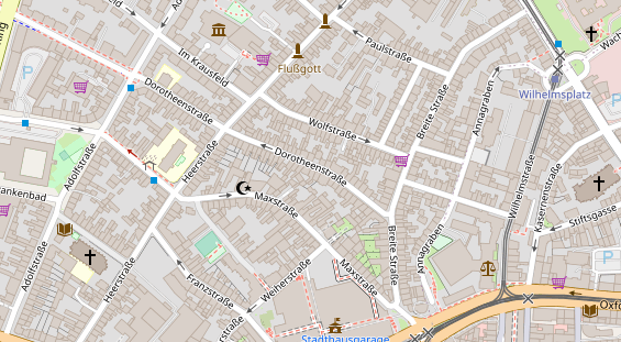 Friseur auf Satellitenbild