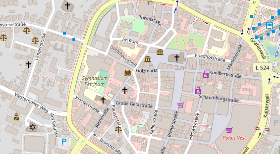 Friseur auf Satellitenbild