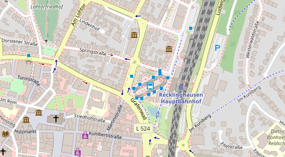 Friseur auf Satellitenbild