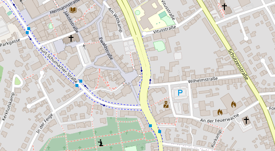 Friseur auf Satellitenbild