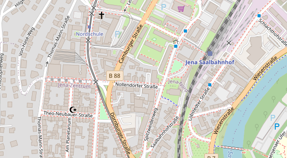 Friseur auf Satellitenbild