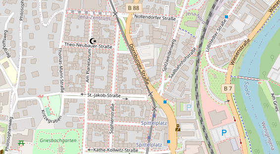 Friseur auf Satellitenbild