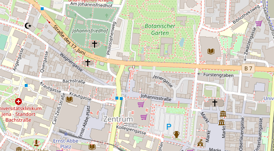 Friseur auf Satellitenbild