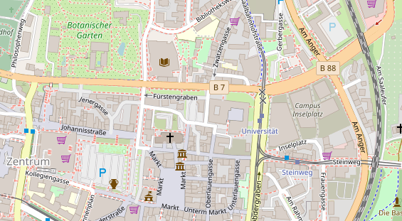 Friseur auf Satellitenbild