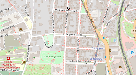 Friseur auf Satellitenbild