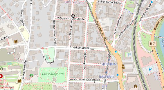 Friseur auf Satellitenbild