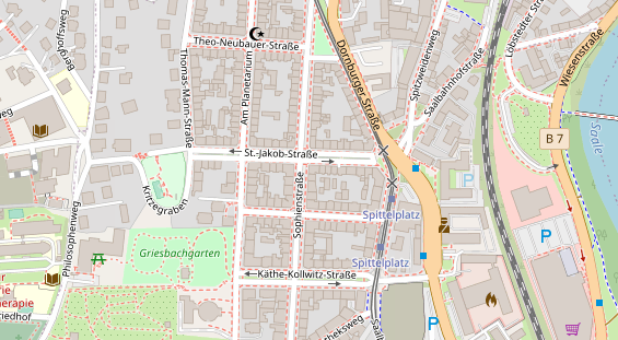 Friseur auf Satellitenbild