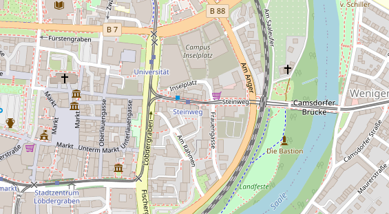 Friseur auf Satellitenbild