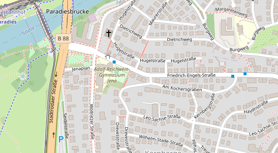 Friseur auf Satellitenbild