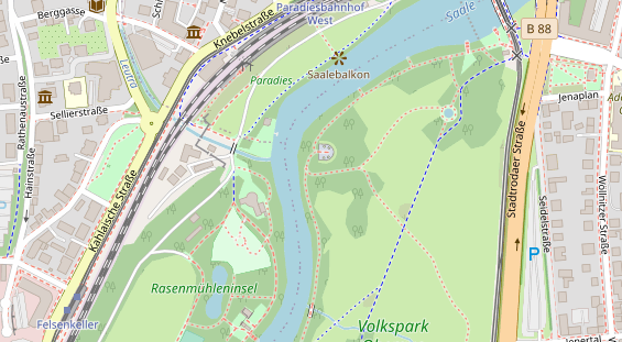 Friseur auf Satellitenbild