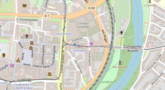 Friseur auf Satellitenbild