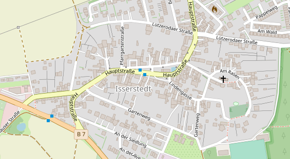 Friseur auf Satellitenbild