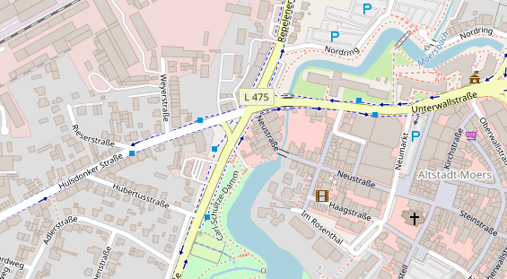 Friseur auf Satellitenbild