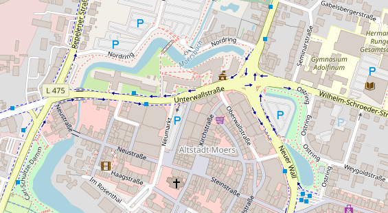 Friseur auf Satellitenbild