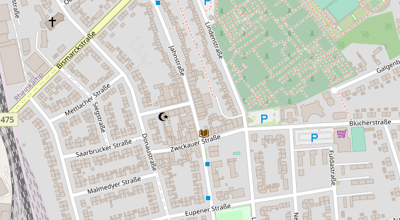 Friseur auf Satellitenbild