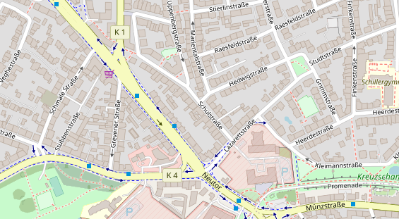 Friseur auf Satellitenbild