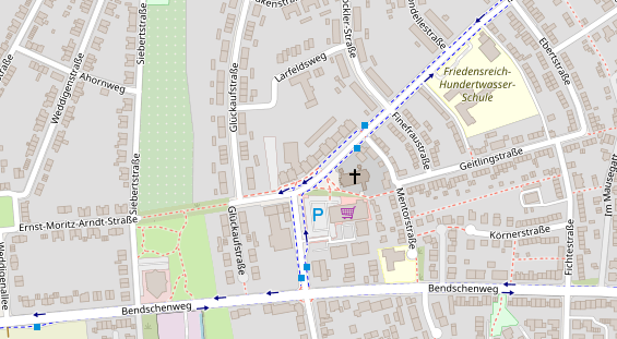 Friseur auf Satellitenbild