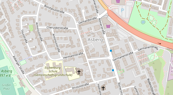 Friseur auf Satellitenbild