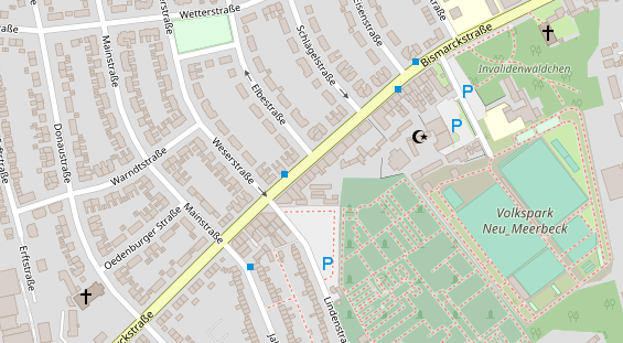 Friseur auf Satellitenbild