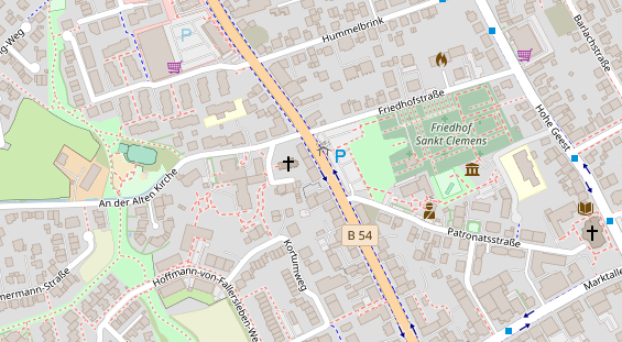 Friseur auf Satellitenbild