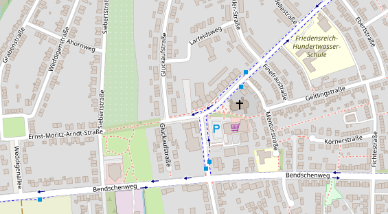 Friseur auf Satellitenbild