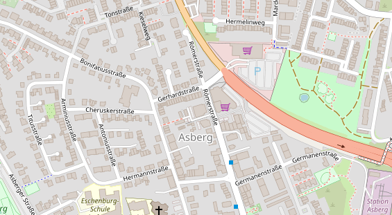 Friseur auf Satellitenbild