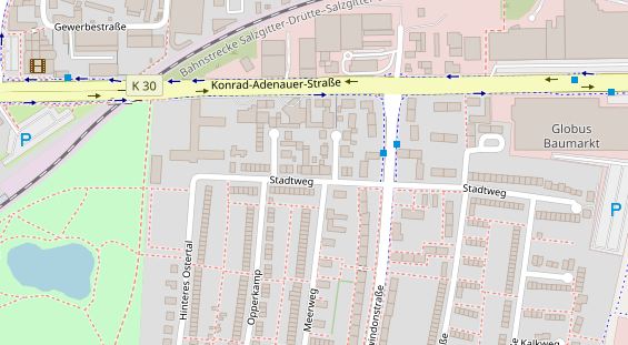 Friseur auf Satellitenbild