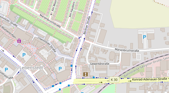 Friseur auf Satellitenbild