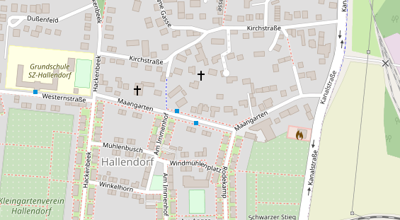 Friseur auf Satellitenbild