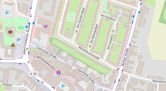 Friseur auf Satellitenbild