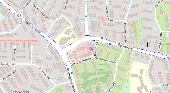 Friseur auf Satellitenbild