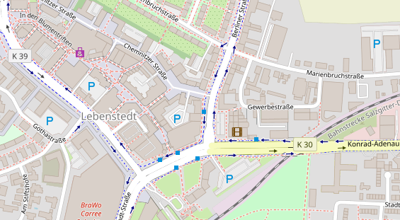 Friseur auf Satellitenbild