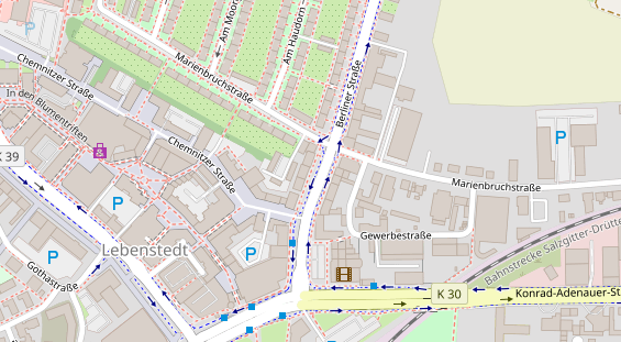 Friseur auf Satellitenbild