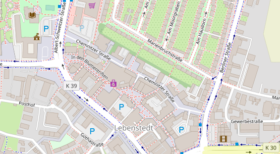 Friseur auf Satellitenbild