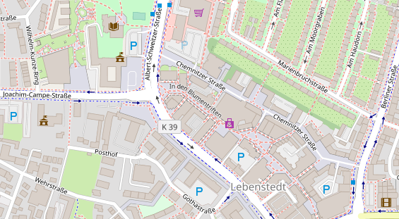 Friseur auf Satellitenbild