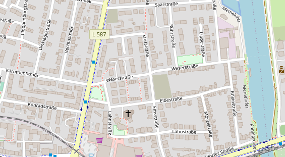 Friseur auf Satellitenbild