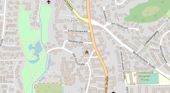 Friseur auf Satellitenbild