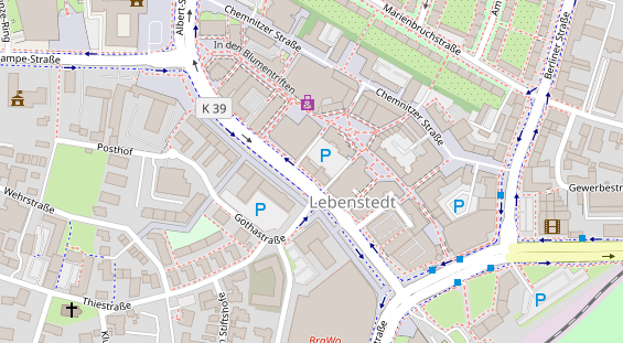 Friseur auf Satellitenbild