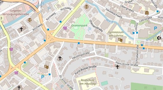 Friseur auf Satellitenbild