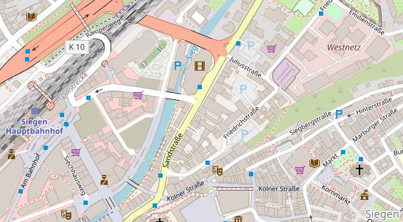 Friseur auf Satellitenbild