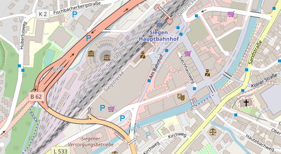 Friseur auf Satellitenbild