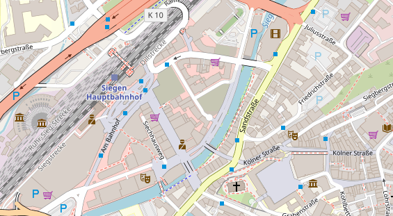 Friseur auf Satellitenbild