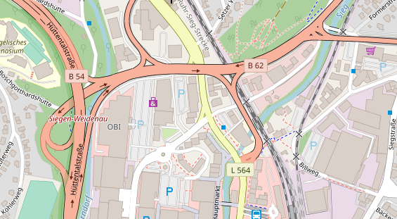 Friseur auf Satellitenbild