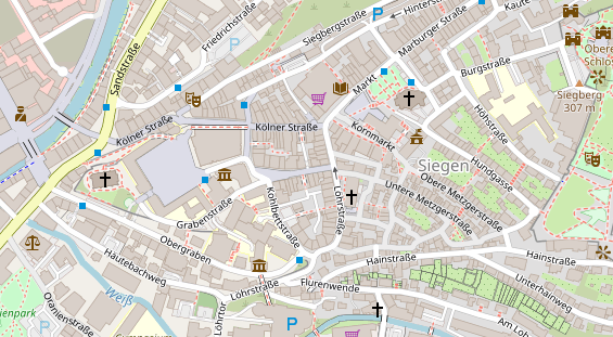 Friseur auf Satellitenbild