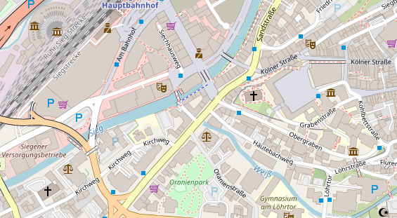 Friseur auf Satellitenbild