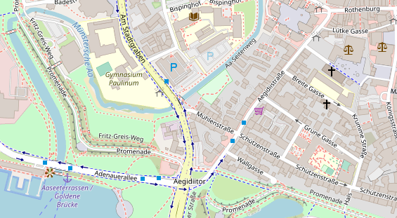 Friseur auf Satellitenbild