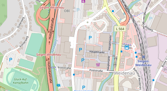 Friseur auf Satellitenbild