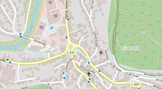 Friseur auf Satellitenbild