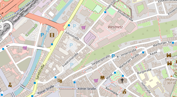 Friseur auf Satellitenbild